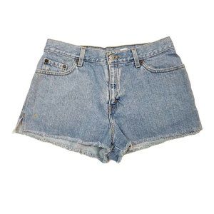 Levi Strauss Frayed Denim Jean Booty Shorts Blue Juniors Size 11